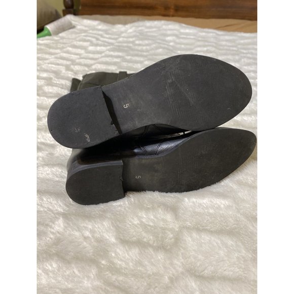 Catwalk Collection ladies mid calf boots Black Sz 7 Laces And Zippers Moto - Picture 5 of 8